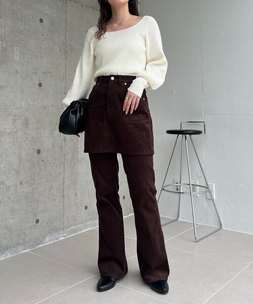 セール】【新色/レイヤード対応】コーデュロイ台形スカート（スカート