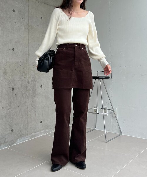 セール】【新色/レイヤード対応】コーデュロイ台形スカート（スカート