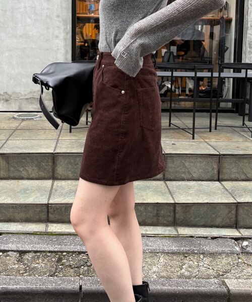 セール】【新色/レイヤード対応】コーデュロイ台形スカート（スカート