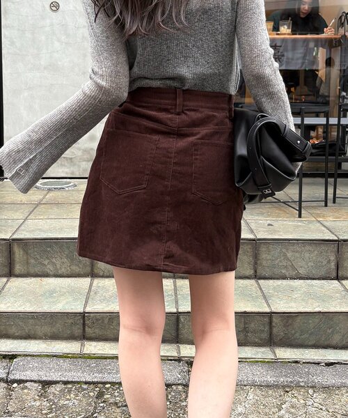 セール】【新色/レイヤード対応】コーデュロイ台形スカート（スカート
