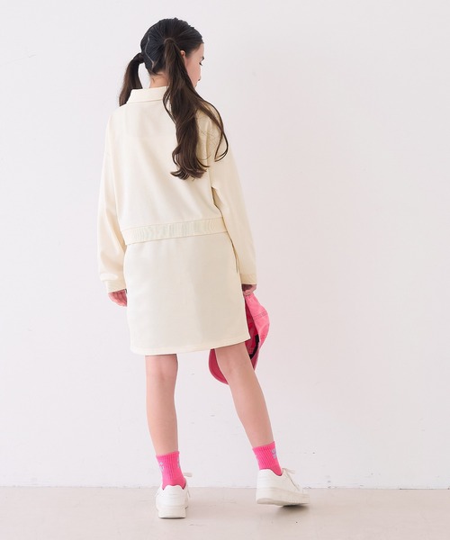 coca（coca）（コカ）の「キッズ　ドッキングスウェットワンピース（ワンピース・キッズ・アイボリー/ブラック・120/150/130/140）」の5枚目の写真