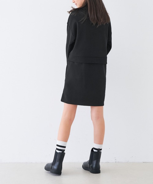 coca（coca）（コカ）の「キッズ　ドッキングスウェットワンピース（ワンピース・キッズ・アイボリー/ブラック・120/150/130/140）」の6枚目の写真