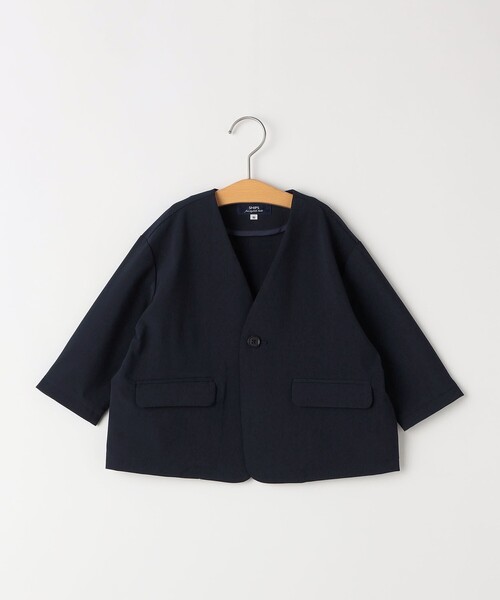SHIPS KIDS:90cm / セレモニー ノーカラー ジャケット（スーツ 