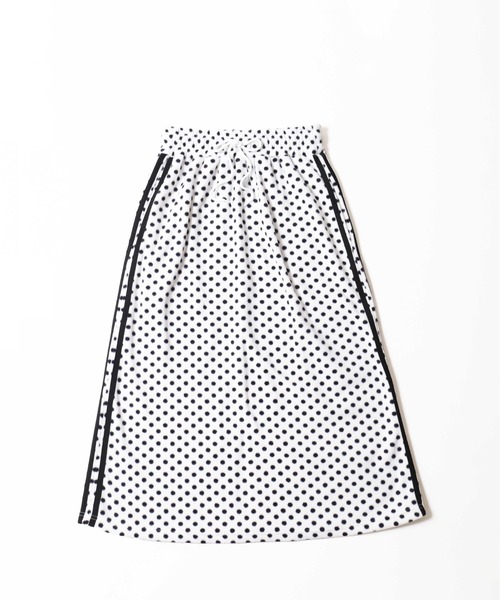 WC(ダブル シー)の「《セットアップ対応★》ドットフリースロングスカート(スカート・レディース・ホワイト/ブラック・FREE)」の8枚目の写真
