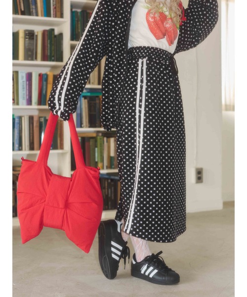 WC(ダブル シー)の「《セットアップ対応★》ドットフリースロングスカート(スカート・レディース・ホワイト/ブラック・FREE)」の17枚目の写真