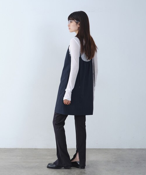 CODE A(コードエー)の「tailored mood mini dress(ワンピース・レディース・グレー系2/ネイビー系2・00)」の4枚目の写真