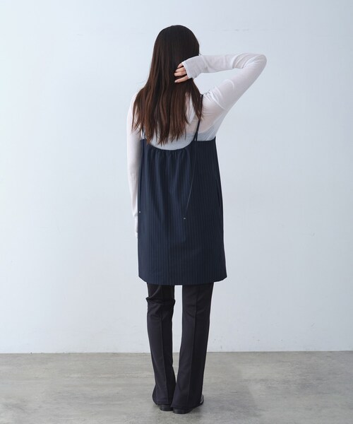 CODE A(コードエー)の「tailored mood mini dress(ワンピース・レディース・グレー系2/ネイビー系2・00)」の5枚目の写真