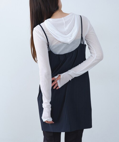 CODE A(コードエー)の「tailored mood mini dress(ワンピース・レディース・グレー系2/ネイビー系2・00)」の6枚目の写真