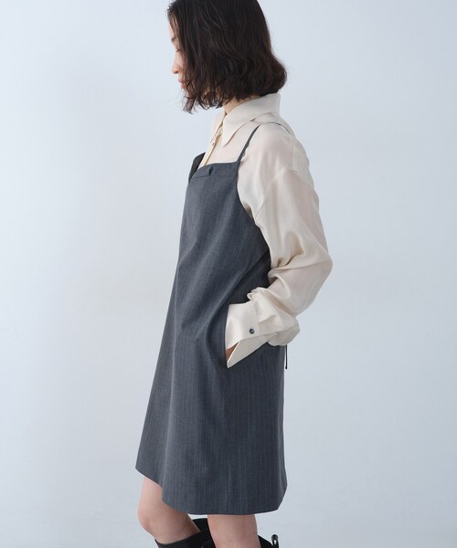 CODE A(コードエー)の「tailored mood mini dress(ワンピース・レディース・グレー系2/ネイビー系2・00)」の9枚目の写真