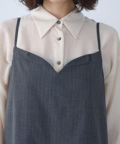 CODE A(コードエー)の「tailored mood mini dress(ワンピース・レディース・グレー系2/ネイビー系2・00)」の11枚目の写真