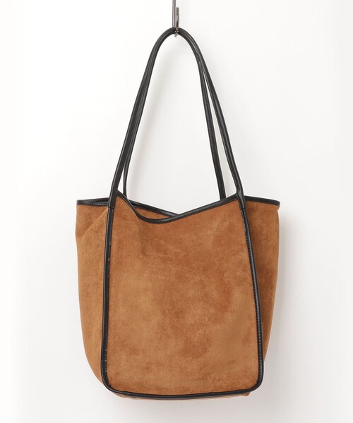 fredy emue(フレディエミュ)の「【VELETTO /ベロット】パイピングスエードトートポーチ付バッグ(トートバッグ・レディース・ブラウン/ブラック・FREE)」の8枚目の写真