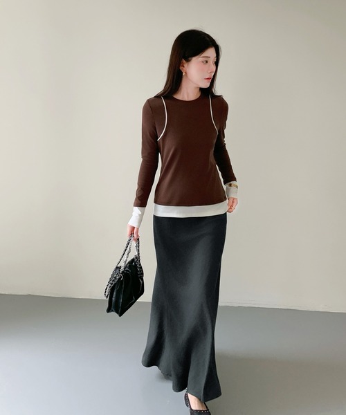 セール】ヴィンテージサテンナロースカート（スカート）｜by LEGNA