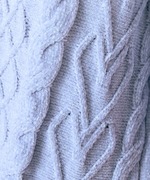 marun（マルン）の「＜大きいサイズ＞ハート柄編モールカーディガン　marun（カーディガン/ボレロ・レディース・グレー/ネイビー・L/5L/4L/3L/LL）」の10枚目の写真