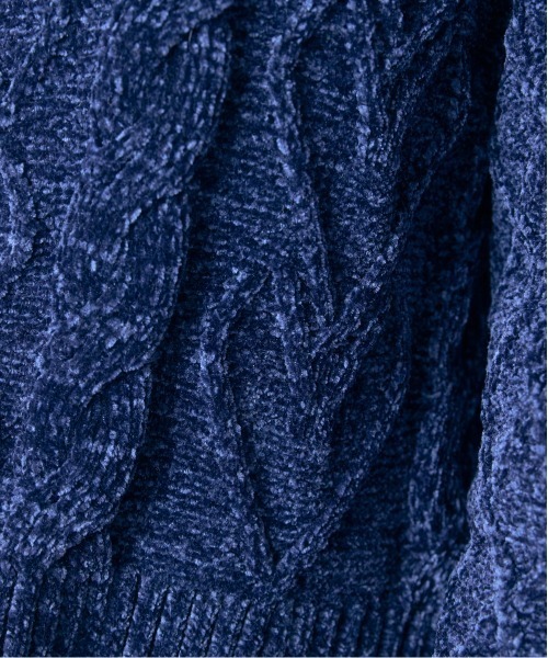 marun（マルン）の「＜大きいサイズ＞ハート柄編モールカーディガン　marun（カーディガン/ボレロ・レディース・グレー/ネイビー・L/5L/4L/3L/LL）」の12枚目の写真