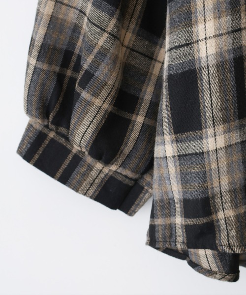 SpRay（スプレイ）の「ビエラBIGチェックシャツ（シャツ/ブラウス・レディース・ブラウン/ボルドー/ブラック系その他/キャメル・FREE）」の17枚目の写真