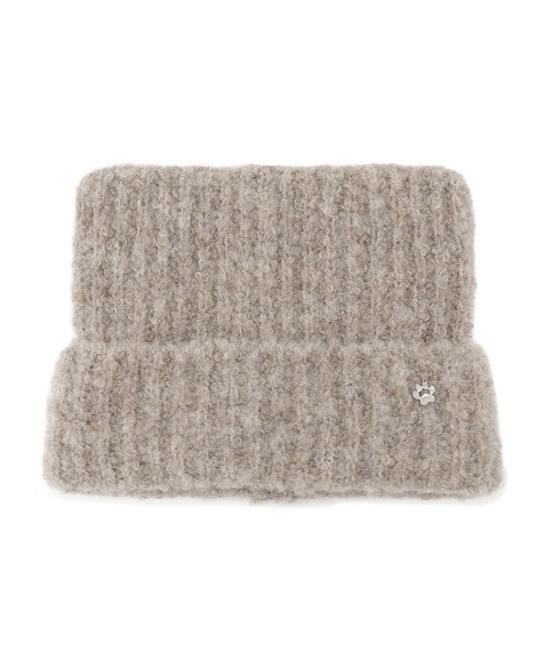 ITS'DEMO（イッツデモ）の「【手洗い可】猫耳ブークレニットワッチ（ニットキャップ/ビーニー・レディース・オフホワイト/ナチュラル/ブラック・00）」の3枚目の写真