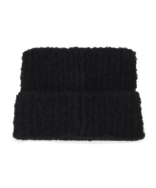 ITS'DEMO（イッツデモ）の「【手洗い可】猫耳ブークレニットワッチ（ニットキャップ/ビーニー・レディース・オフホワイト/ナチュラル/ブラック・00）」の7枚目の写真