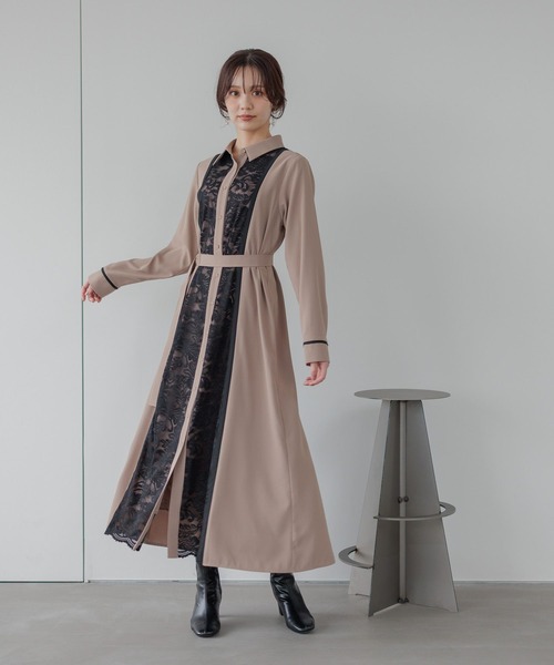 Andemiu(アンデミュウ)の「【選べる着丈】フロントレースキリカエワンピース602701(ワンピース・レディース・チャコールグレー/モカ/ボルドー・FREE/フリー)」の21枚目の写真