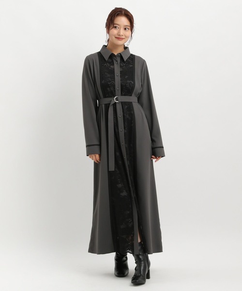 Andemiu(アンデミュウ)の「【選べる着丈】フロントレースキリカエワンピース602701(ワンピース・レディース・チャコールグレー/モカ/ボルドー・FREE/フリー)」の22枚目の写真