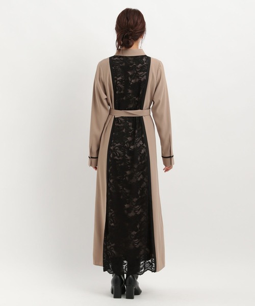 Andemiu(アンデミュウ)の「【選べる着丈】フロントレースキリカエワンピース602701(ワンピース・レディース・チャコールグレー/モカ/ボルドー・FREE/フリー)」の9枚目の写真