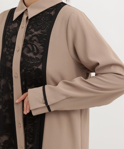 Andemiu(アンデミュウ)の「【選べる着丈】フロントレースキリカエワンピース602701(ワンピース・レディース・チャコールグレー/モカ/ボルドー・FREE/フリー)」の14枚目の写真