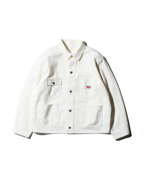 PENNEYS(ぺニーズ)の「【PENNEY'S 】10oz DENIM ENGINEER SHORT JACKET/カバーオール/ショート丈【WEB限定】(デニムジャケット・メンズ・ホワイト/ブラック・L/M)」の3枚目の写真