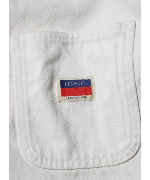 PENNEYS(ぺニーズ)の「【PENNEY'S 】10oz DENIM ENGINEER SHORT JACKET/カバーオール/ショート丈【WEB限定】(デニムジャケット・メンズ・ホワイト/ブラック・L/M)」の5枚目の写真