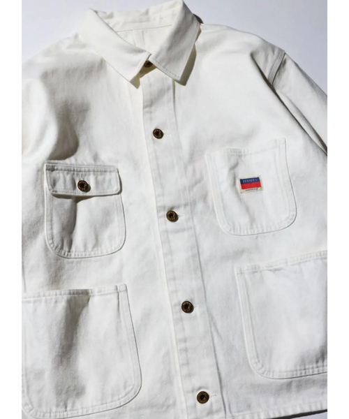 PENNEYS(ぺニーズ)の「【PENNEY'S 】10oz DENIM ENGINEER SHORT JACKET/カバーオール/ショート丈【WEB限定】(デニムジャケット・メンズ・ホワイト/ブラック・L/M)」の6枚目の写真