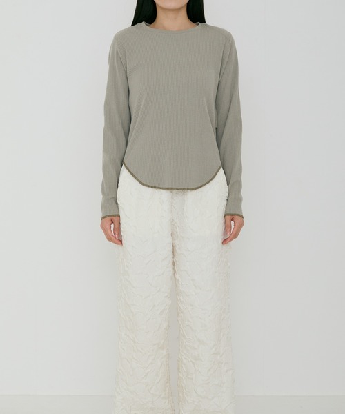 Alia(アリア)の「back round cut-sew(Tシャツ/カットソー・レディース・ミント/ベージュ・FREE)」の7枚目の写真