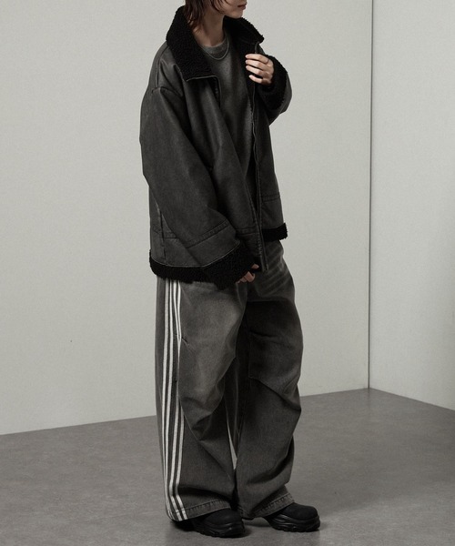 セール】【Alfred Alex】ヴィンテージ加工 B-3 ハイネック ダブル