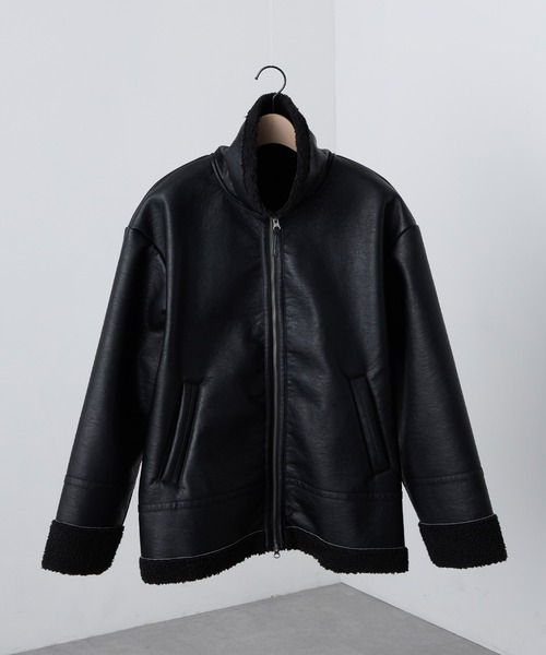 セール】【Alfred Alex】ヴィンテージ加工 B-3 ハイネック ダブル