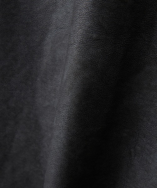 Alfred Alex（アルフレッドアレックス）の「【Alfred Alex】ヴィンテージ加工 B-3 ハイネック ダブルジップ ボアジャケット（ムートンコート・メンズ・ブラウン系/ブラック/ブラック系・L/M/S）」の6枚目の写真