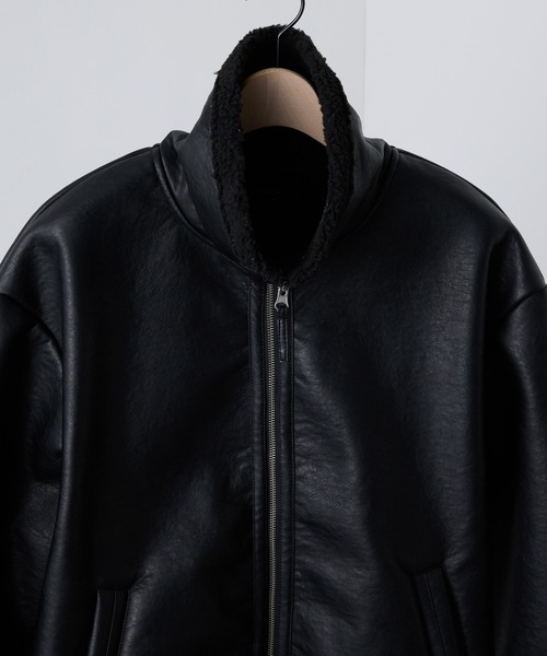 セール】【Alfred Alex】ヴィンテージ加工 B-3 ハイネック ダブル