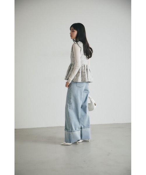 &. NOSTALGIA(アンドドットノスタルジア)の「【ZOZO限定】ジャガードジレ(ベスト・レディース・ブラック/アイボリー/グレー・M)」の16枚目の写真