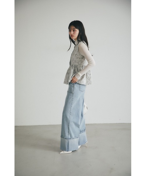 &. NOSTALGIA(アンドドットノスタルジア)の「【ZOZO限定】ジャガードジレ(ベスト・レディース・ブラック/アイボリー/グレー・M)」の17枚目の写真