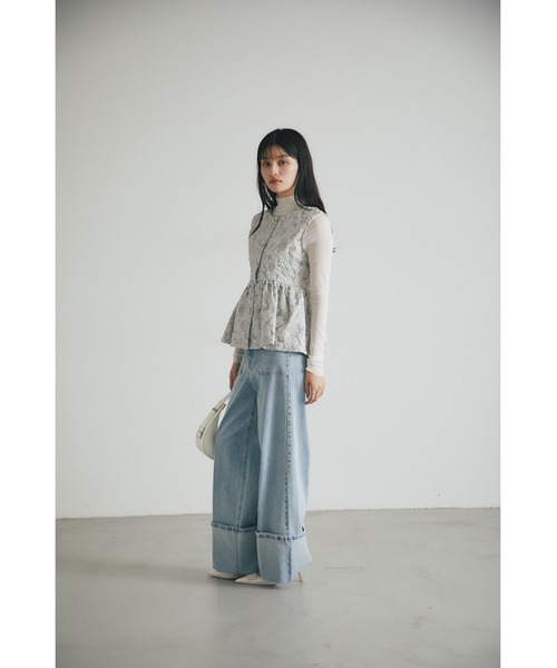 &. NOSTALGIA(アンドドットノスタルジア)の「【ZOZO限定】ジャガードジレ(ベスト・レディース・ブラック/アイボリー/グレー・M)」の19枚目の写真