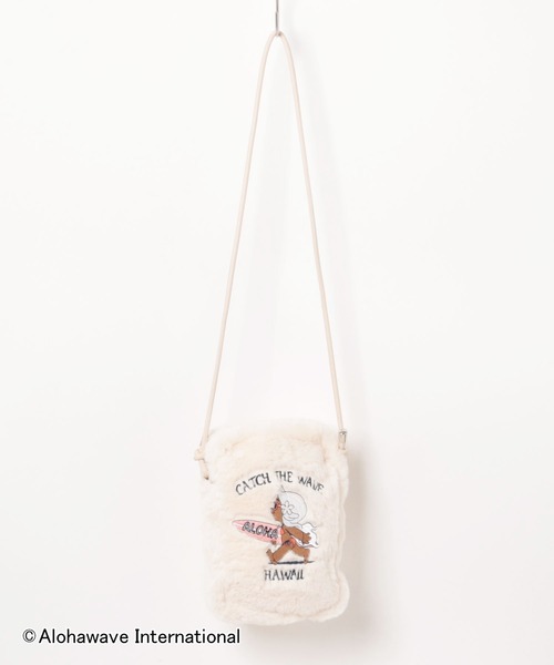 Kahiko(カヒコ)の「【Kahiko】ALOHA MAPUA ファーミニショルダーバッグ(ショルダーバッグ・レディース・ホワイト/グリーン/ブラウン/パープル・FREE)」の1枚目の写真