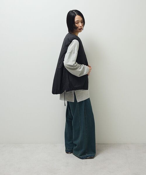 Green　Parks（グリーンパークス）の「サイドZIP中綿コクーンベスト（ベスト・レディース・ブラック/ボルドー/ベージュ・FREE）」の11枚目の写真