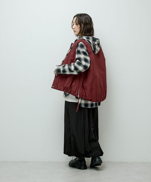 セール】サイドZIP中綿コクーンベスト（ベスト）｜Green Parks