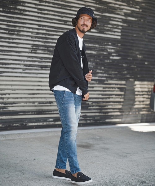 1minute 1second(ワンミニットワンセカンド)の「mcg3724-10oz loose fit cardigan with cursive embroidery カーディガン(1M25F320)(カーディガン/ボレロ・メンズ・アッシュ/ネイビー/ブラック・XL/L/M)」の21枚目の写真