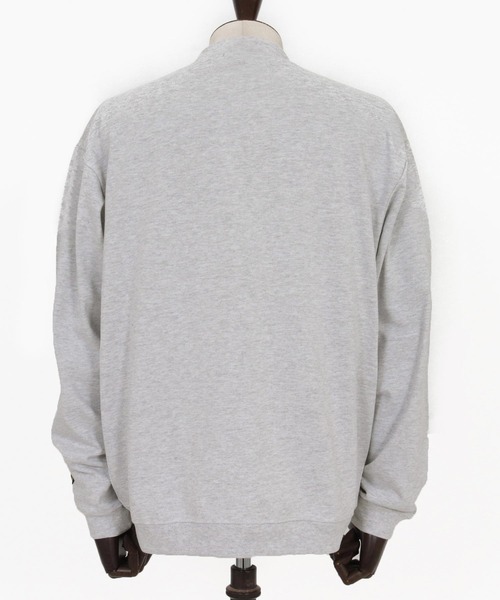 1minute 1second(ワンミニットワンセカンド)の「mcg3724-10oz loose fit cardigan with cursive embroidery カーディガン(1M25F320)(カーディガン/ボレロ・メンズ・アッシュ/ネイビー/ブラック・XL/L/M)」の22枚目の写真