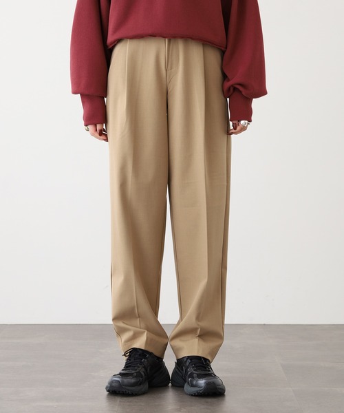 OMNES(オムネス)の「TRストレッチ タックパンツ(スラックス・レディース・ブラック/グレー/ベージュ・L/M)」の10枚目の写真