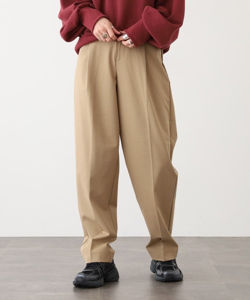 OMNES(オムネス)の「TRストレッチ タックパンツ(スラックス・レディース・ブラック/グレー/ベージュ・L/M)」の14枚目の写真