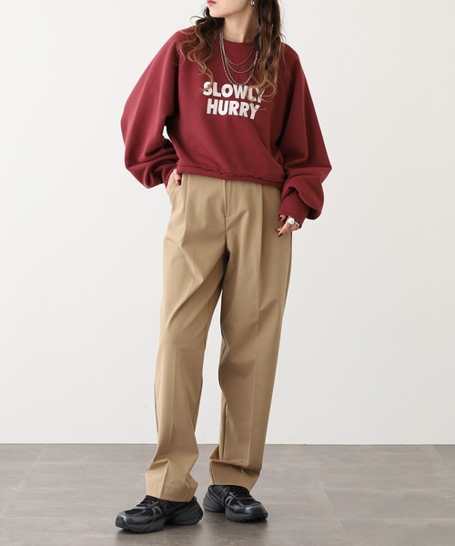 OMNES(オムネス)の「TRストレッチ タックパンツ(スラックス・レディース・ブラック/グレー/ベージュ・L/M)」の11枚目の写真