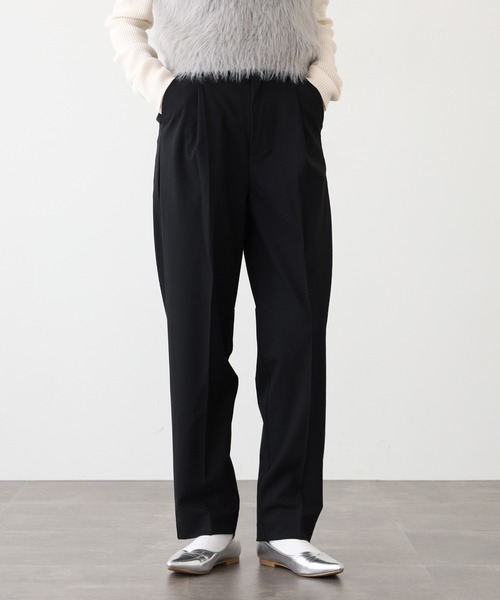 OMNES(オムネス)の「TRストレッチ タックパンツ(スラックス・レディース・ブラック/グレー/ベージュ・L/M)」の22枚目の写真