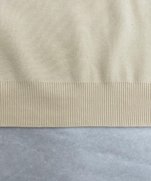 ABYS(アビス)の「【新色追加】襟付きポロカラーニットトップス(ニット/セーター・レディース・チャコールグレー/ネイビー/レッド/アイボリー/ライトグレー/イエロー・FREE)」の8枚目の写真