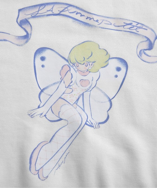 LA POMME petit（ラポミ・プチ）の「NAKAMURA YUUKI x LA POMME petit Collaboration Butterfly Sweater（スウェット・レディース・ホワイト・FREE）」の3枚目の写真