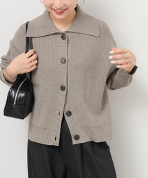 JOURNAL STANDARD relume（ジャーナルスタンダード　レリューム）の「ビッグカラーニットカーディガン（カーディガン/ボレロ）」