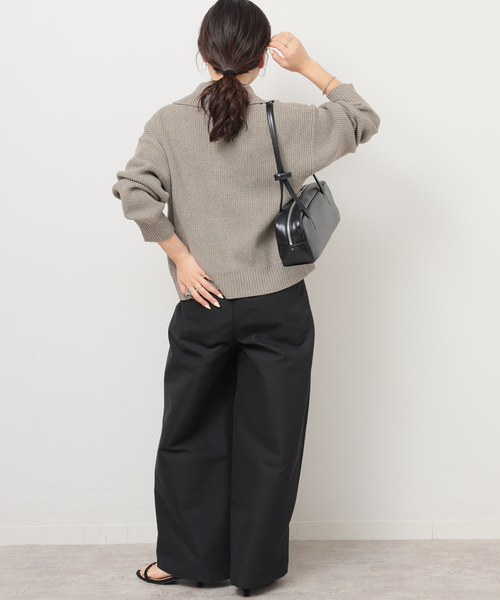 JOURNAL STANDARD relume（ジャーナルスタンダード　レリューム）の「ビッグカラーニットカーディガン（カーディガン/ボレロ・レディース・グレー/ネイビー・FREE）」の12枚目の写真