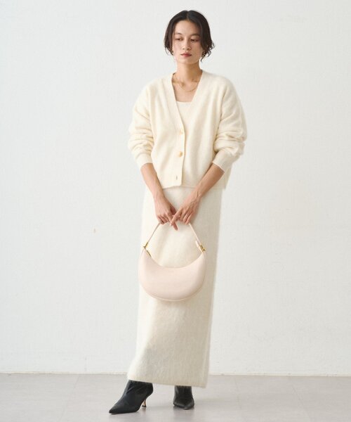 LOUNGEDRESS（ラウンジドレス）の「シャギーニットワンピース（ワンピース・レディース・グレー/オフホワイト/ブラウン・FREE）」の6枚目の写真